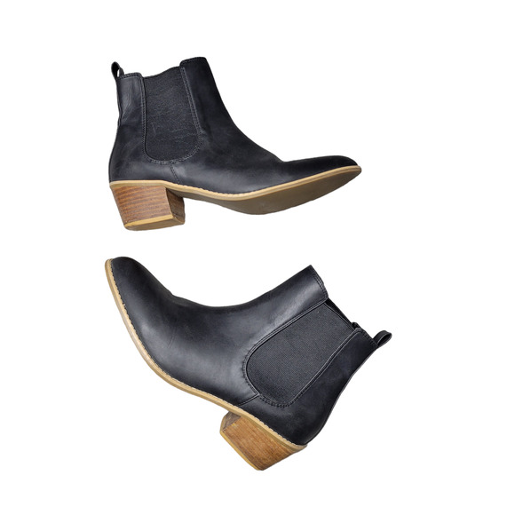 Roolee Faux Leather Ankle Bootie Black Boots Women's US 10 - Picture 2 of 10